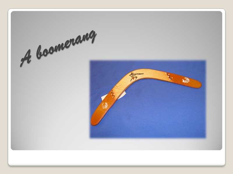 A boomerang